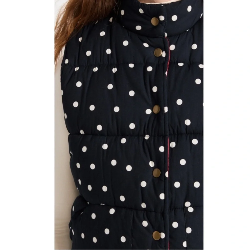 Clare V. Emile Black & White Scattered Polka Dot Vest - Picture 5 of 10
